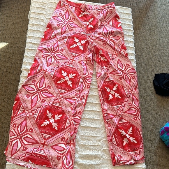 Caroline Constas two-piece set printed long sleeve cropped top & wide leg pants - Picture 7 of 12